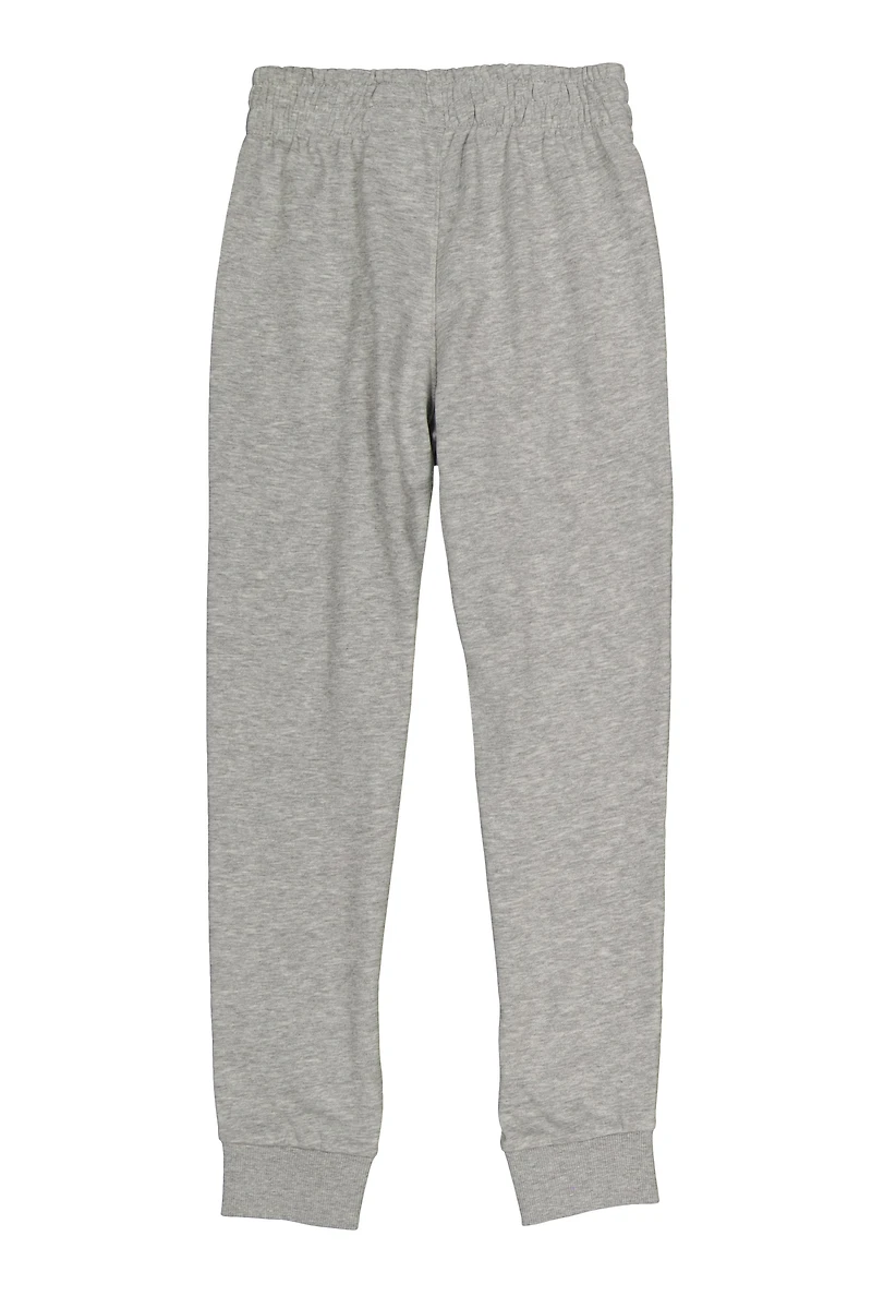 Boys Puma Marled Graphic Joggers, Grey, Size 8