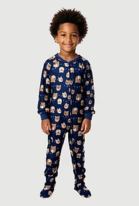 Little Boys Assorted Patterned Footed Pajamas