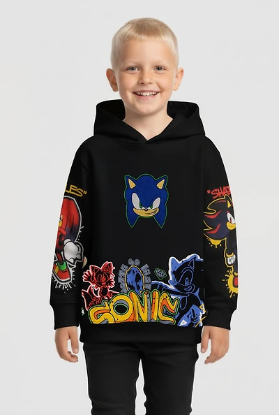 Little Boys Sonic Gotta Go Fast Graphic Hooded Sweatshirt