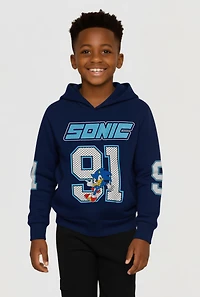 Little Boys Sonic 91 Graphic Hooded Sweatshirt