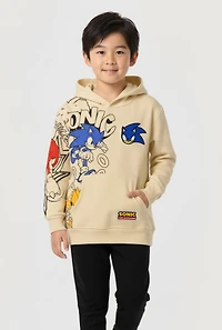 Little Boys Sonic The Hedgehog Hooded Graphic Sweatshirt
