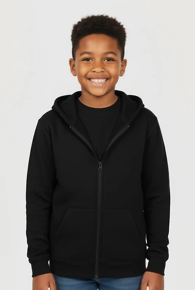 Little Boys Zip Front Hooded Sweatshirt