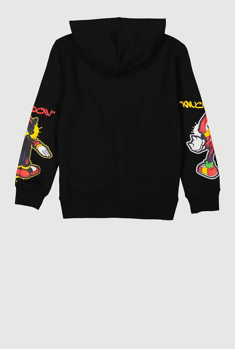 Boys Sonic The Hedgehog Graphic Hooded Sweatshirt