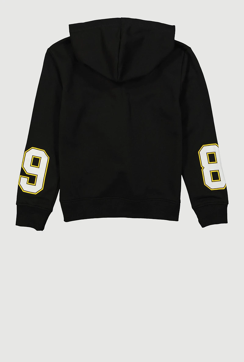 Boys Bart Simpson 89 Graphic Fleece Pullover Hoodie