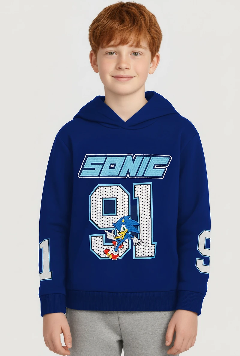 Boys Sonic 91 Graphic Hooded Sweatshirt