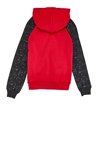 Boys Paint Splatter Hooded Sweatshirt