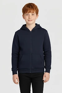 Boys Hooded Zip Front Sweatshirt