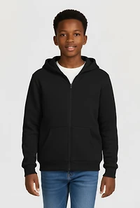 Boys Zip Front Hooded Sweatshirt
