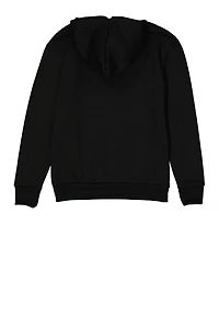 Boys Hungry Dogs Never Loyal Pullover Hoodie, Black, Size 8