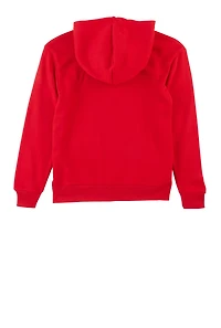 Boys Fleece Keep Out Graffiti Graphic Hoodie, Red, Size 8
