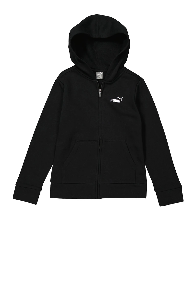 Boys Puma Sportswear Zip Up Hoodie, Black, Size XL