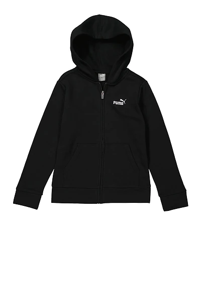 Boys Puma Sportswear Zip Up Hoodie, Black, Size XL