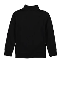 Boys Puma Sports Quarter Zip Sweatshirt, Black,