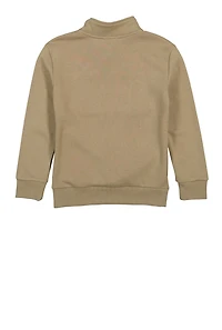 Boys Puma Sports Quarter Zip Sweatshirt, Beige, Size M