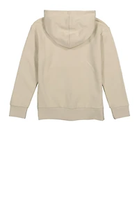 Boys Puma Logo Hooded Sweatshirt, Beige,