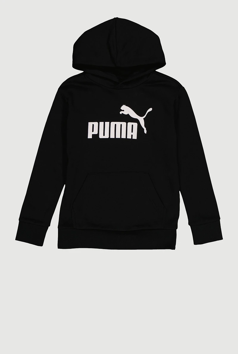 Boys Puma Fleece Pullover Hoodie with Kangaroo Pocket
