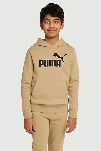 Boys Puma Pullover Hoodie with Kangaroo Pocket