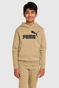 Boys Puma Pullover Hoodie with Kangaroo Pocket