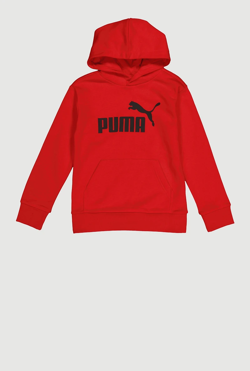 Boys Puma Pullover Fleece Hoodie with Kangaroo Pocket