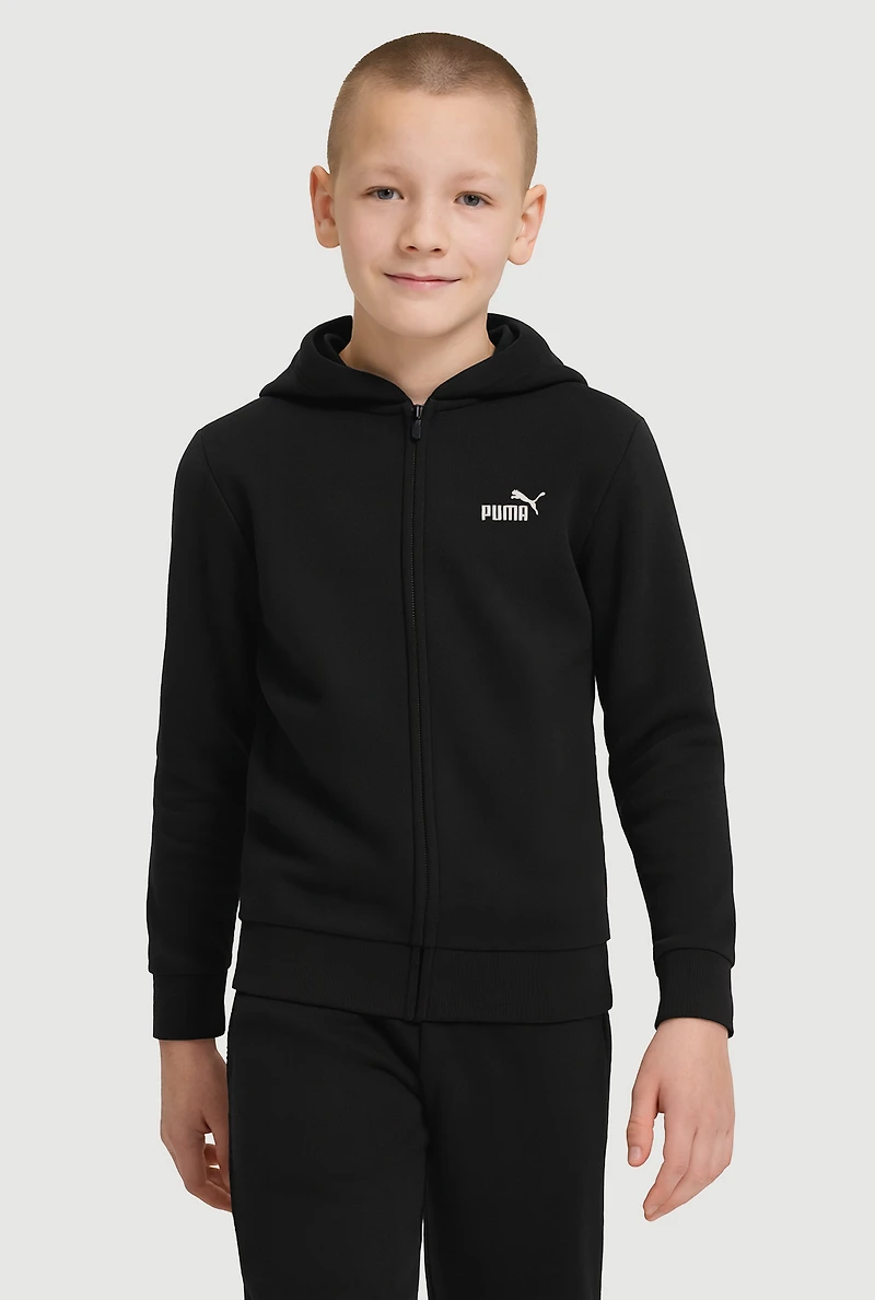 Boys Puma Zip Front Fleece Hoodie