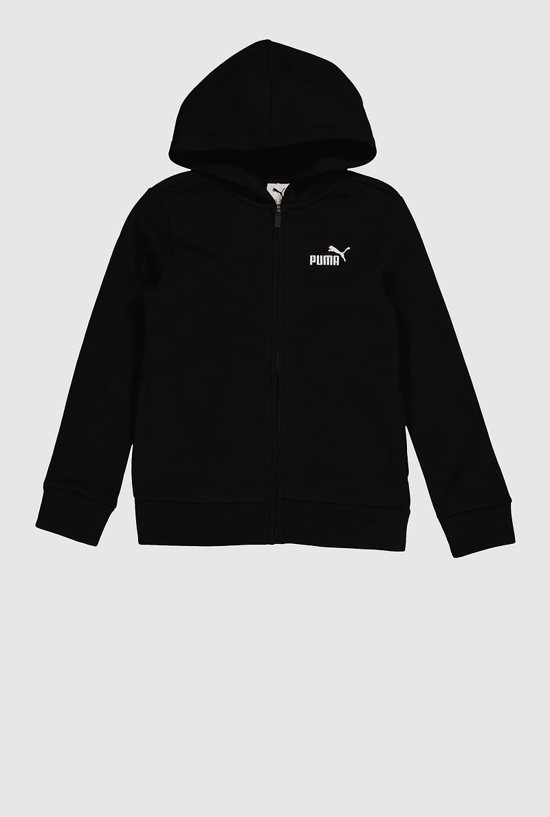 Boys Puma Zip Front Fleece Hoodie