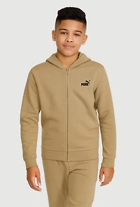 Boys Puma Fleece Zip Front Hoodie