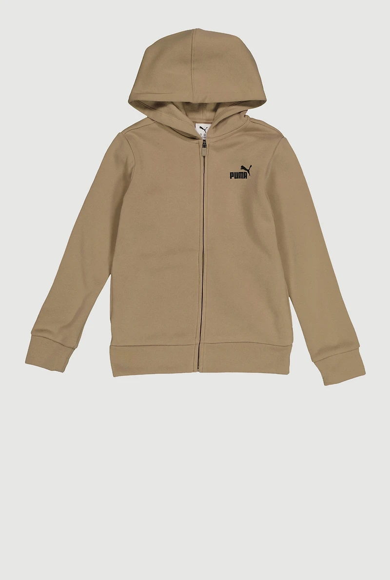 Boys Puma Fleece Zip Front Hoodie
