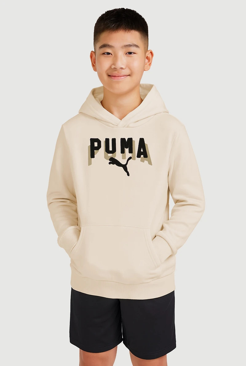 Boys Long Sleeve Hooded Puma Graphic Sweatshirt