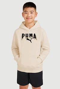 Boys Long Sleeve Hooded Puma Graphic Sweatshirt