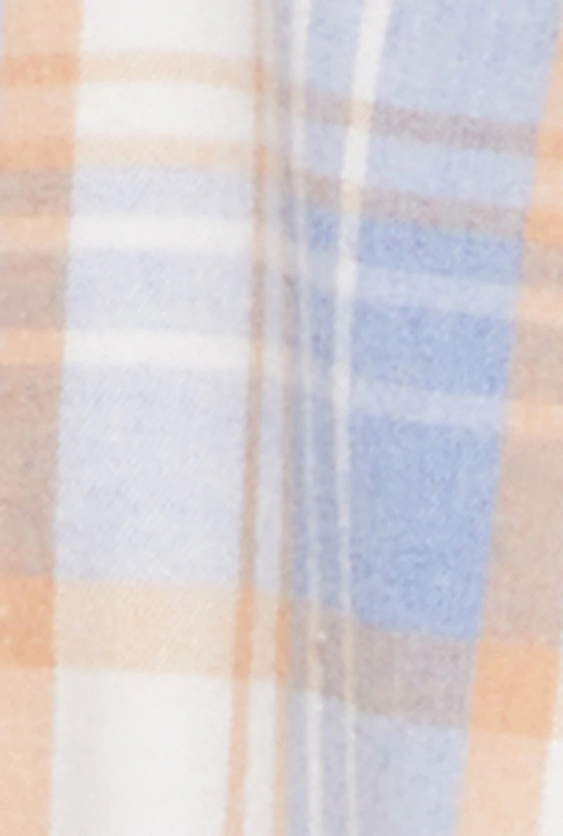 Plus Plaid Brushed Knit Flannel Shirt