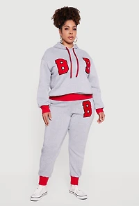 Plus Chenille B Initial Patch Graphic Joggers