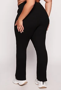 Plus Ribbed Knit Pants
