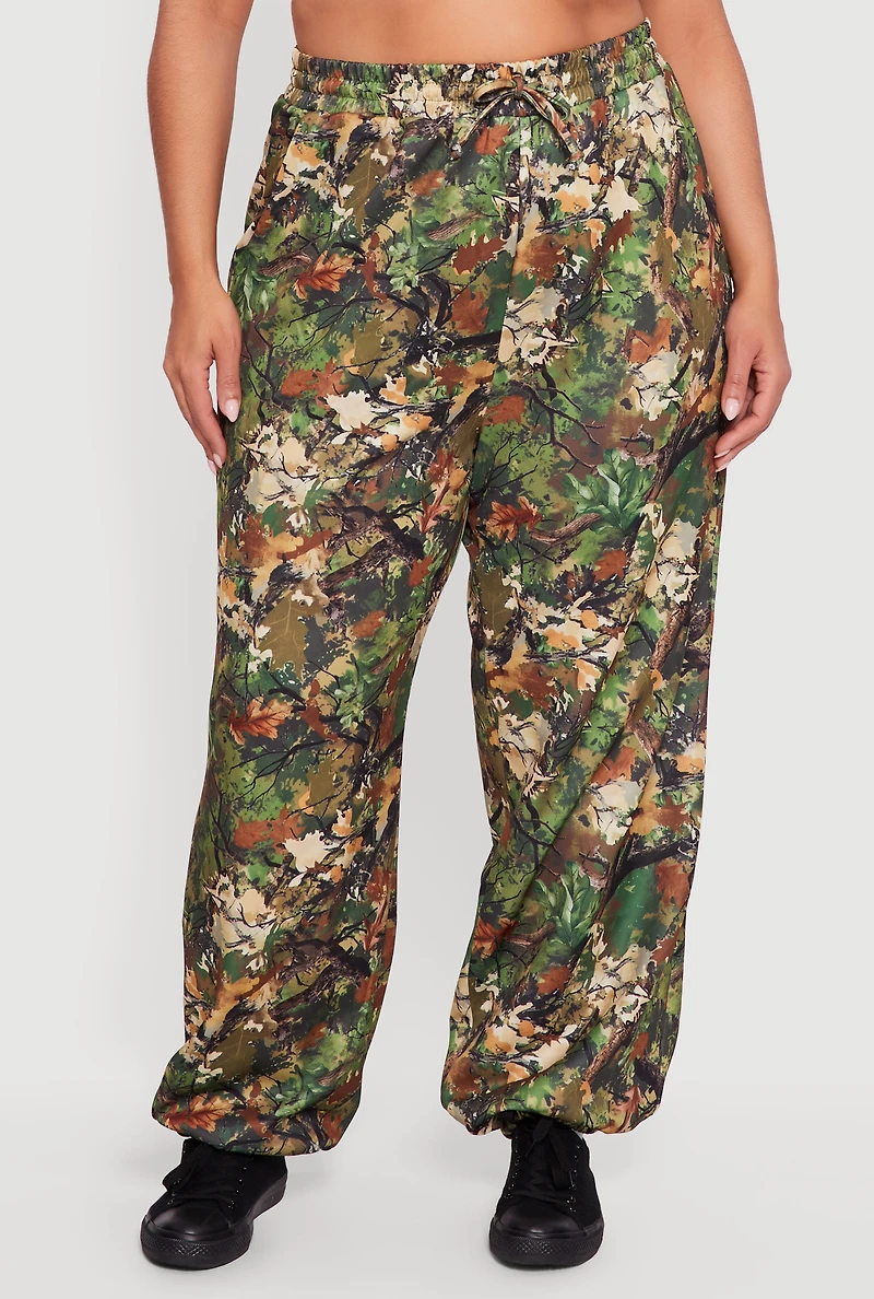 Plus High Waisted Hunter Camo Joggers