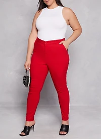 Plus Hyperstretch Skinny Leg Dress Pants