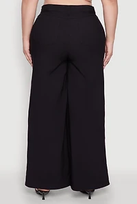 Womens Plus Hyperstretch Wide Leg Pants,