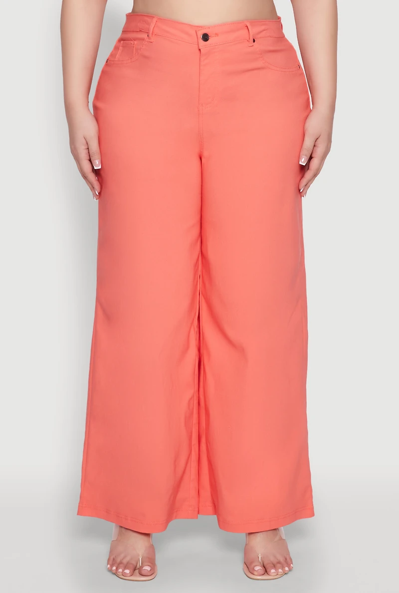 Plus Hyperstretch Wide Leg Pants