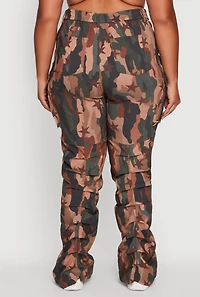 Womens Plus Size High Waisted Printed Pattern Cargo Pants, Multi, Size 3X