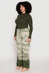 Plus Daisy Mineral Wash Cargo Jeans