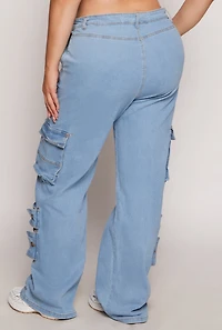 Plus Daisy Wide Leg Cargo Jeans