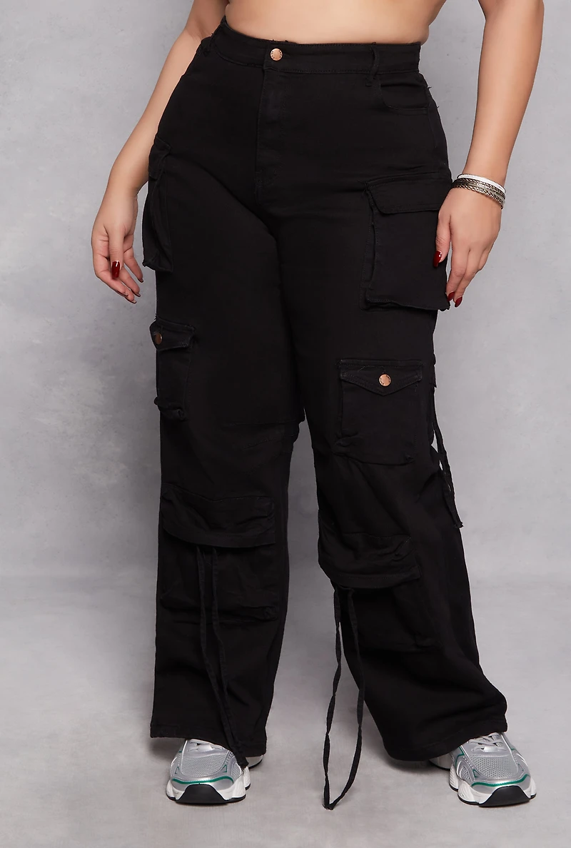 Plus Daisy Cargo Wide Leg Jeans