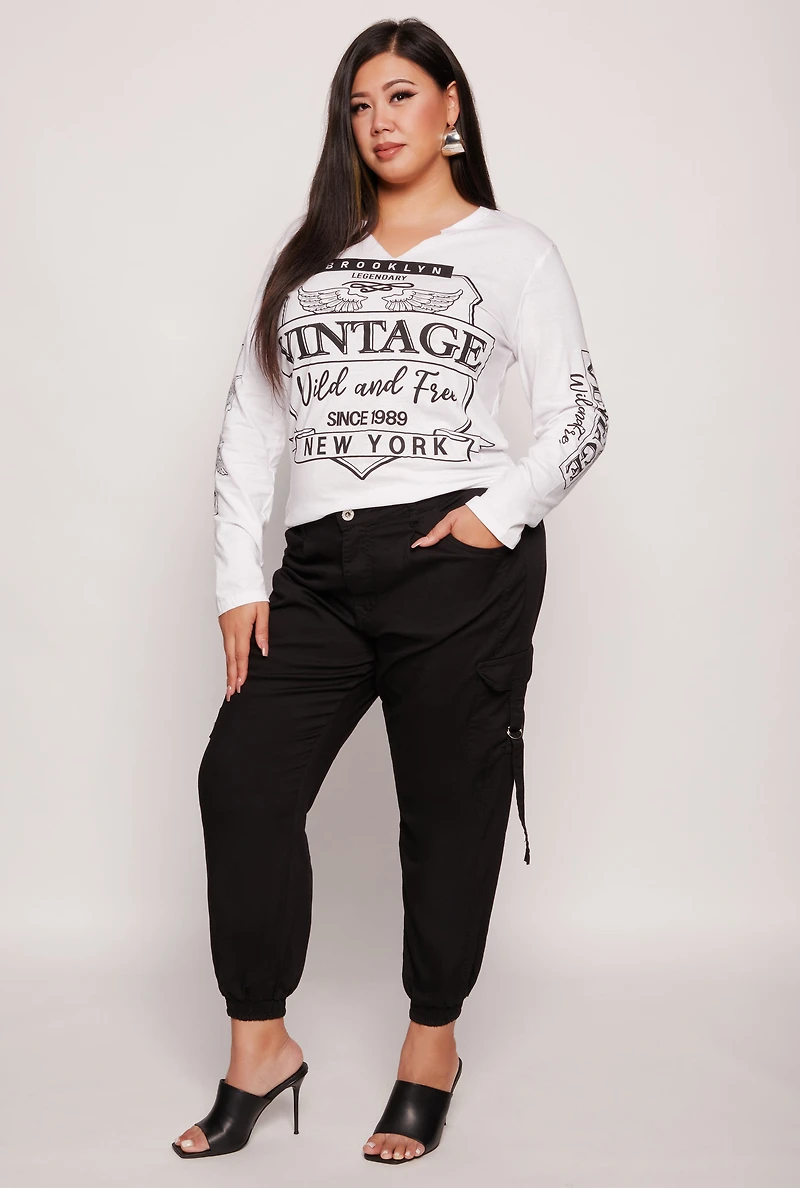 Plus VIP Tabbed Cargo Pocket Joggers