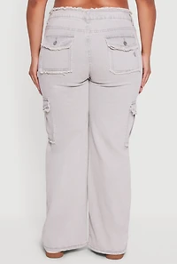 Plus VIP Frayed Cargo Jeans