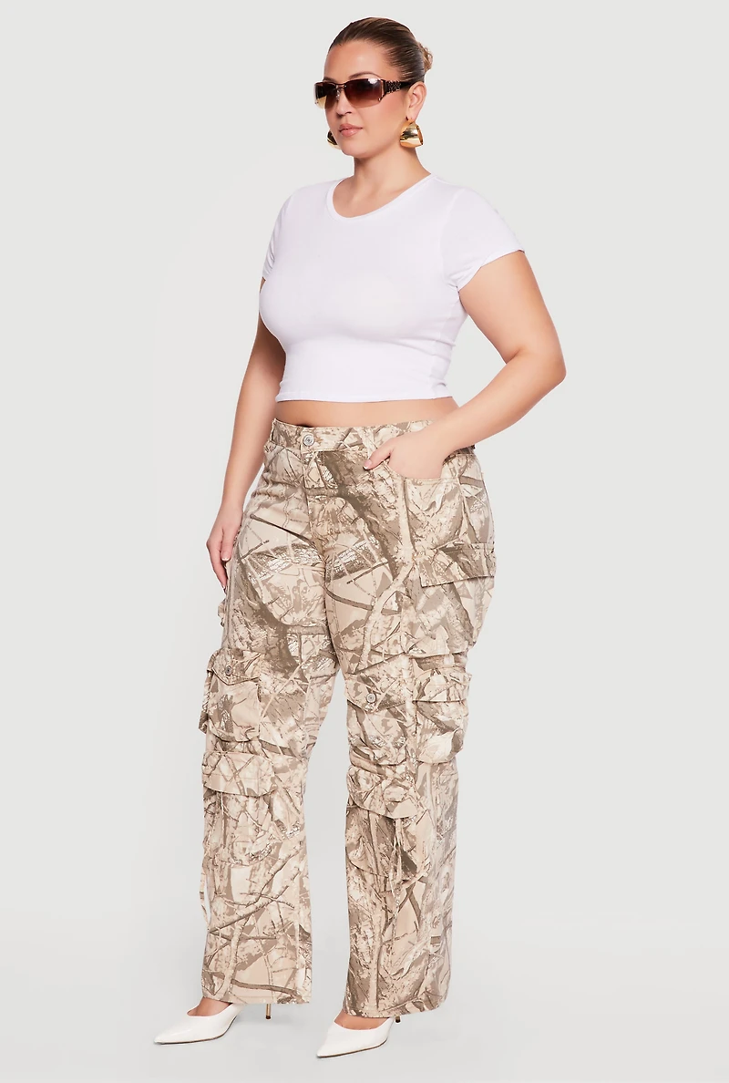 Plus Hunter Camo Cargo Pocket Pants