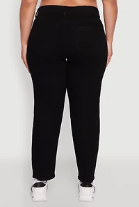 Womens Plus WAX High Waist Distressed Jeans,