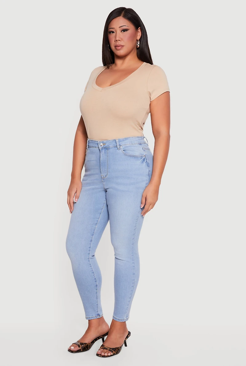 Plus WAX High Waisted Skinny Jeans