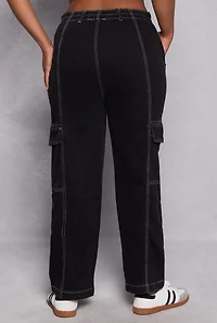 Womens Plus Almost Famous Cargo Skater Jeans, 1X