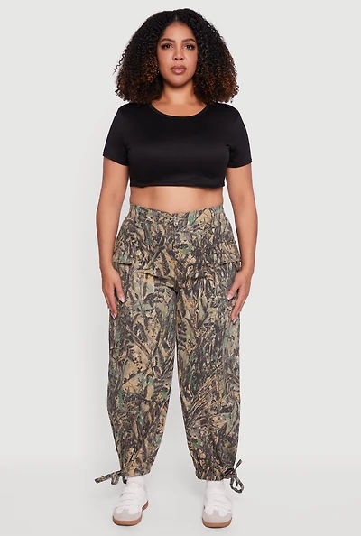 Plus Hunter Camo Twill Cargo Joggers