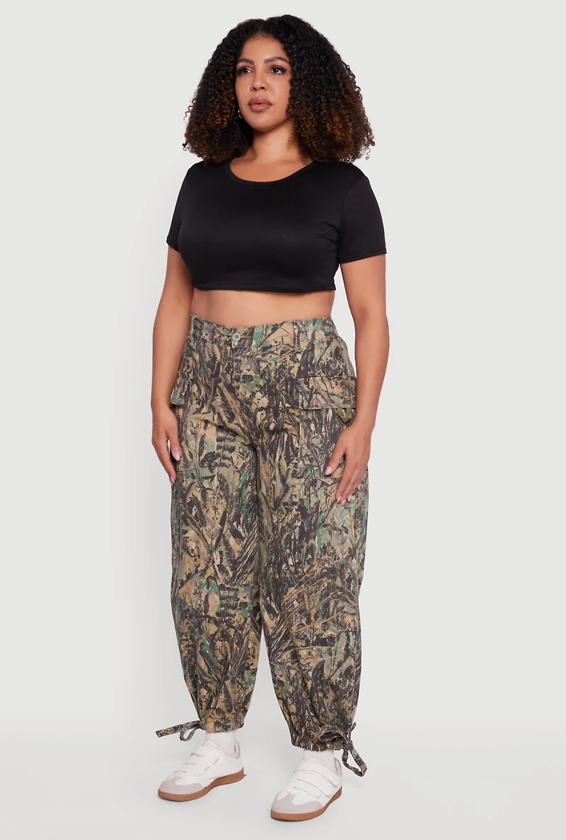 Plus Hunter Camo Twill Cargo Joggers