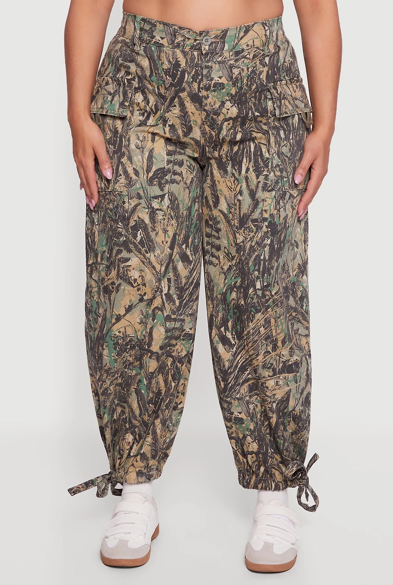 Plus Hunter Camo Twill Cargo Joggers