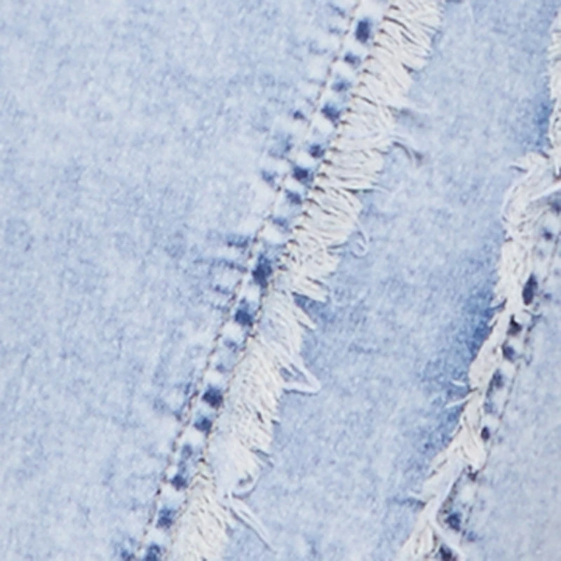 Plus Frayed Trim Acid Wash Flare Jeans